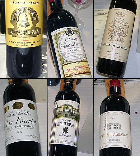 Collection de grands crus de bordeaux