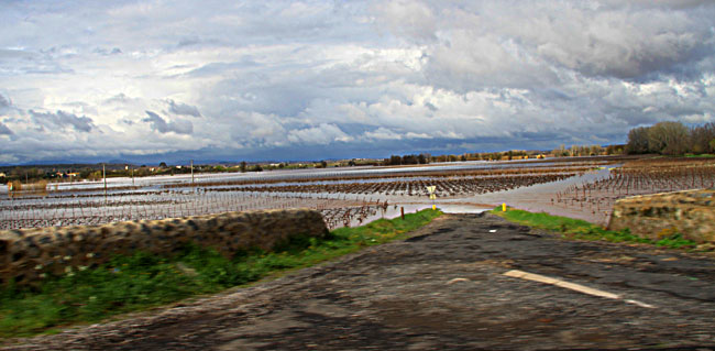 Route inondée hérault