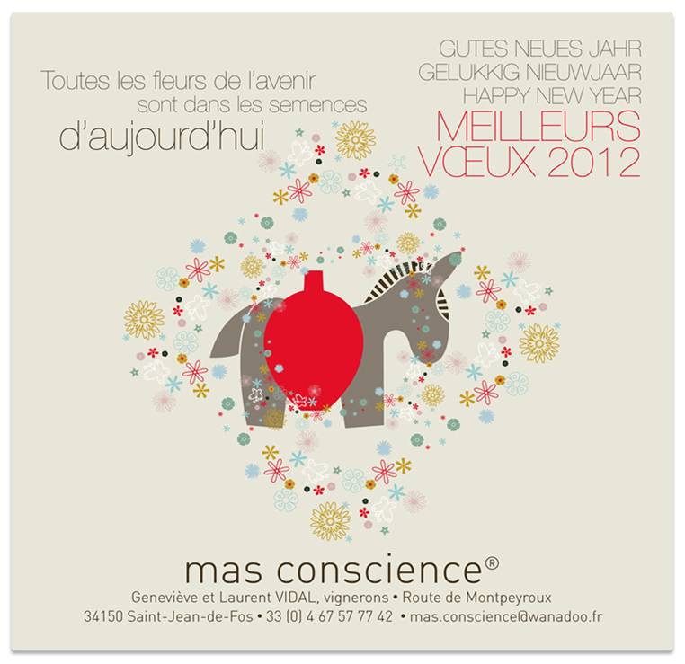 Carte de Voeux 2012 de vigneron : mas conscience