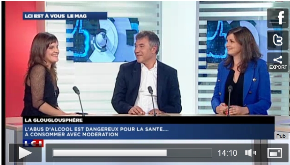 La glouglousphère glousse sur le plateau télé de LCI